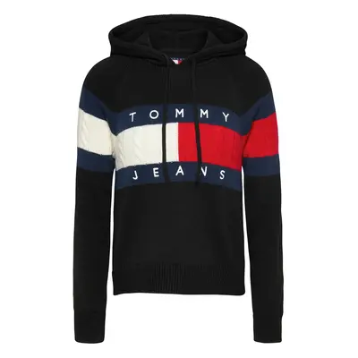 Tommy Jeans Pulóver tengerészkék / piros / fekete / fehér