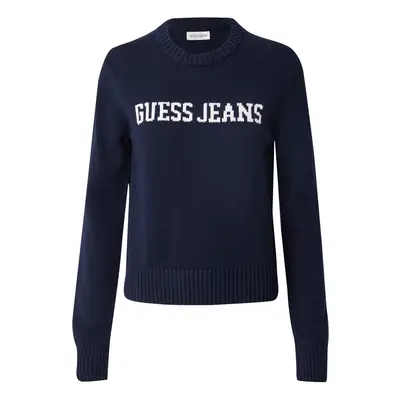 GUESS JEANS Pulóver tengerészkék / fehér