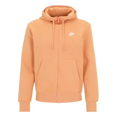 Nike Sportswear Tréning dzseki 'CLUB FLEECE' sárgabarack / fehér