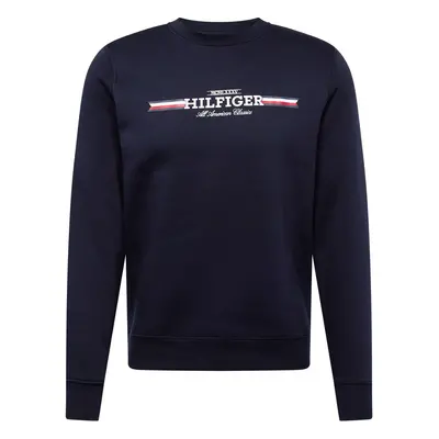 TOMMY HILFIGER Tréning póló tengerészkék / piros / piszkosfehér