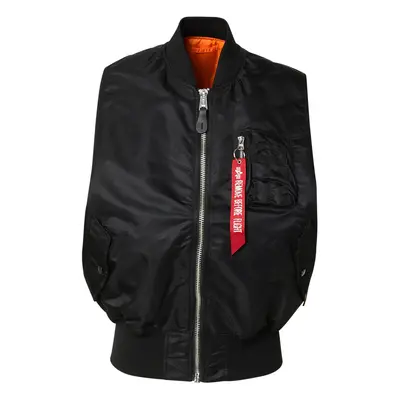 ALPHA INDUSTRIES Mellény 'MA-1' piros / fekete / piszkosfehér