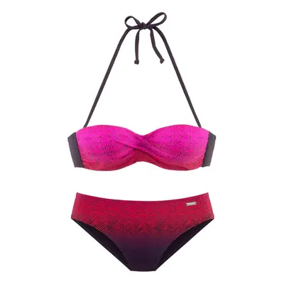 LASCANA Bikini 'Iris' rózsaszín / piros / fekete