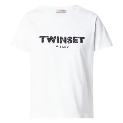 Twinset Póló fekete / fehér