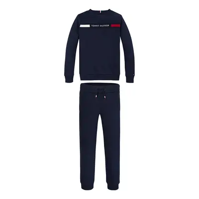 TOMMY HILFIGER Jogging ruhák sötétkék / piros / fehér