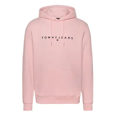 Tommy Jeans Tréning póló fáradt rózsaszín / fekete