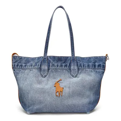 Polo Ralph Lauren Shopper táska kék farmer / konyak