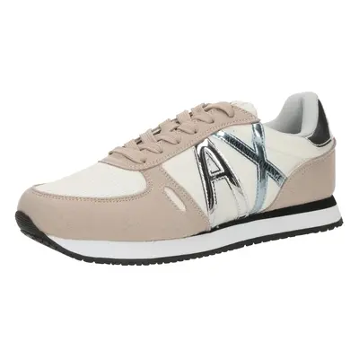 ARMANI EXCHANGE Rövid szárú sportcipők világos bézs / taupe / ezüst