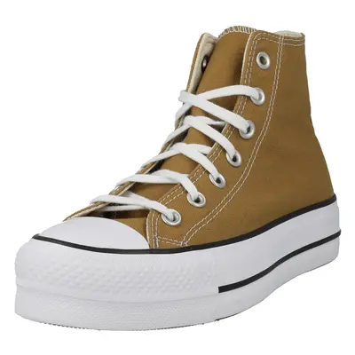 CONVERSE Magas szárú sportcipők 'Chuck Taylor All Star Lift Hi' karamell / fekete / fehér