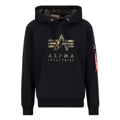 ALPHA INDUSTRIES Tréning póló barna / khaki / piros / fekete