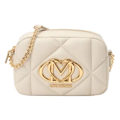 Love Moschino Válltáska 'Embossed Q' elefántcsont / arany