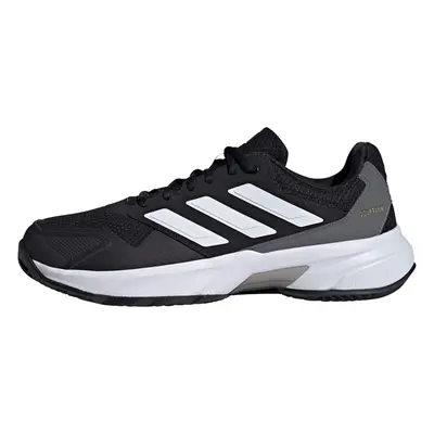 ADIDAS PERFORMANCE Sportcipő 'CourtJam Control 3' szürke / fekete / fehér