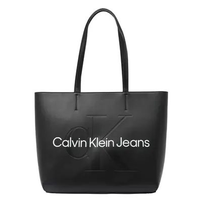 Calvin Klein Jeans Shopper táska fekete / fehér