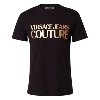 Versace Jeans Couture Póló 'INSTIT THICKFOIL' arany / fekete