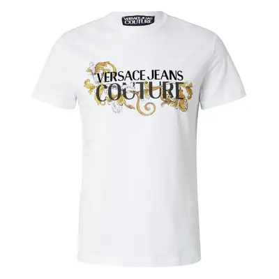 Versace Jeans Couture Póló sárga / aranysárga / fekete / fehér