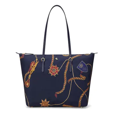 Lauren Ralph Lauren Shopper táska 'KEATON' tengerészkék / dohánybarna / piros