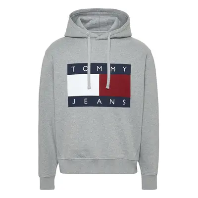 Tommy Jeans Tréning póló tengerészkék / szürke melír / piros / fehér