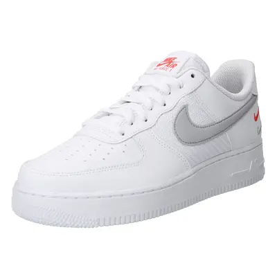 Nike Sportswear Rövid szárú sportcipők 'AIR FORCE 07' szürke / piros / fehér