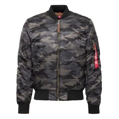 ALPHA INDUSTRIES Funkcionális dzseki 'MA-1 VF 59' világosszürke / sötétszürke / piros / fekete