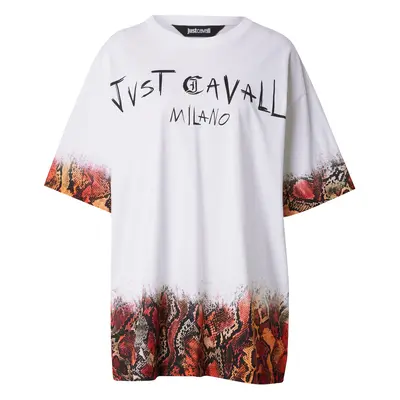 Just Cavalli Póló mandarin / tűzpiros / fekete / fehér