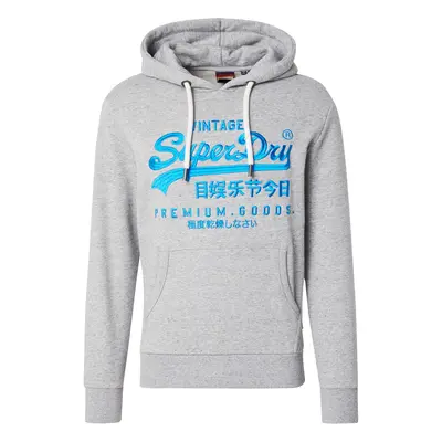 Superdry Tréning póló azúr / világosszürke