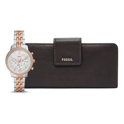 FOSSIL Analóg órák 'WATCH +PURSE' rózsaszín arany / ezüst