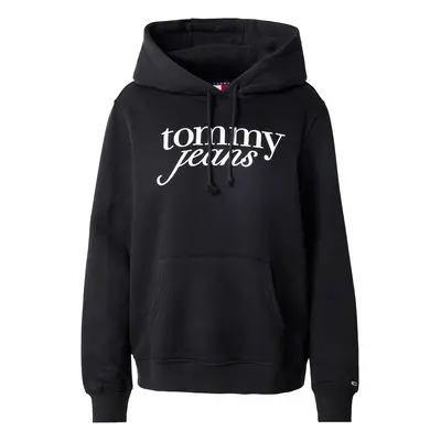 Tommy Jeans Tréning póló fekete / fehér