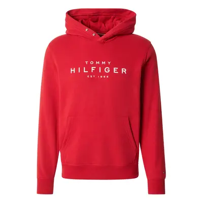 TOMMY HILFIGER Tréning póló vérvörös / fehér