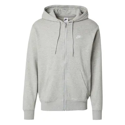 Nike Sportswear Tréning dzseki 'Club Fleece' szürke melír / fehér