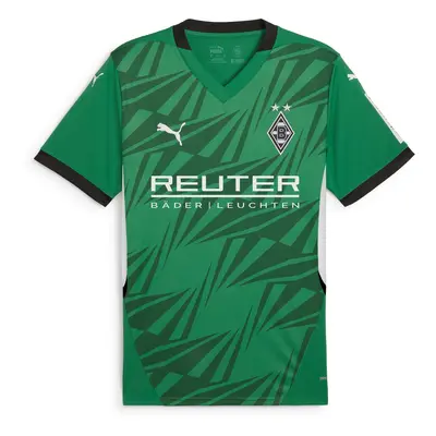 PUMA Mezek 'BMG Away Replica 24/25' zöld / sötétzöld / fekete / fehér