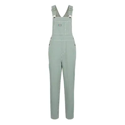 DICKIES Kantáros nadrágok 'HICKORY BIB W' kék / fehér