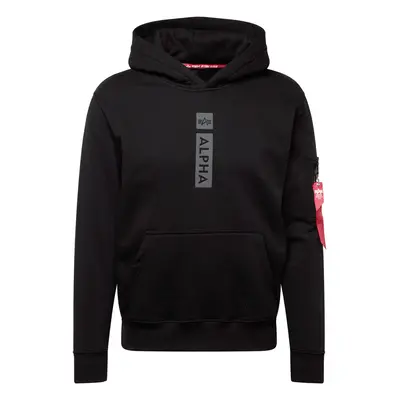 ALPHA INDUSTRIES Tréning póló szürke / piros / fekete / fehér