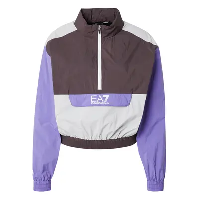 EA7 Emporio Armani Sportdzseki sötét barna / levendula / fehér