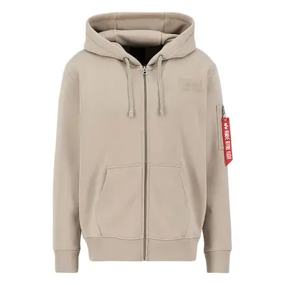 ALPHA INDUSTRIES Tréning dzseki világos bézs / fehér