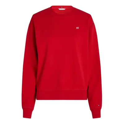 TOMMY HILFIGER Tréning póló 'REG CONTRAST FLAG SWEATSHIRT' piros