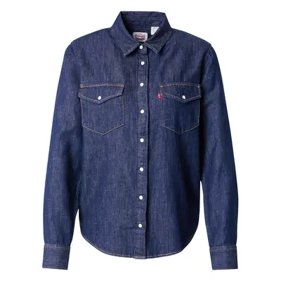 LEVI'S ® Blúz 'ICONIC WESTERN IN LINEN DENIM' sötétkék