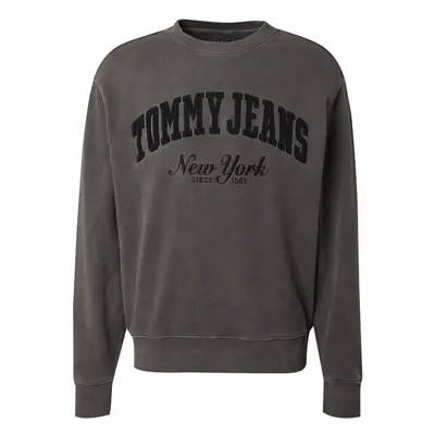 Tommy Jeans Tréning póló fekete / fekete melír