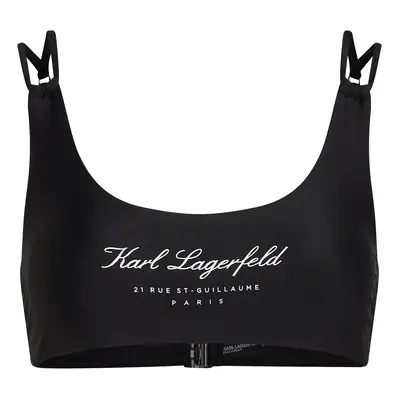 Karl Lagerfeld Bikini felső 'Hotel' fekete / fehér