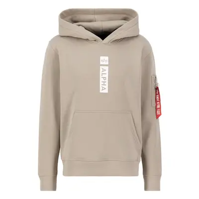 ALPHA INDUSTRIES Tréning póló homok / piros / fehér