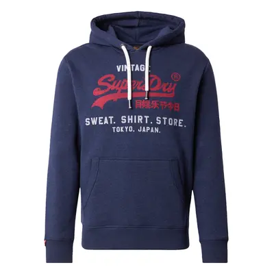 Superdry Tréning póló 'Heritage' tengerészkék / szürke melír / kárminvörös