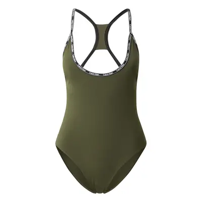 Calvin Klein Swimwear Fürdőruhák khaki / fekete / fehér