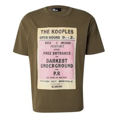 The Kooples Póló pasztellsárga / olíva / rózsaszín / fekete