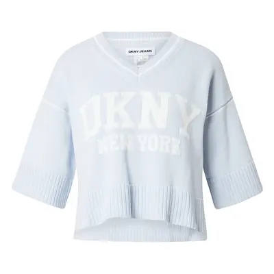 DKNY Pulóver világoskék / fehér