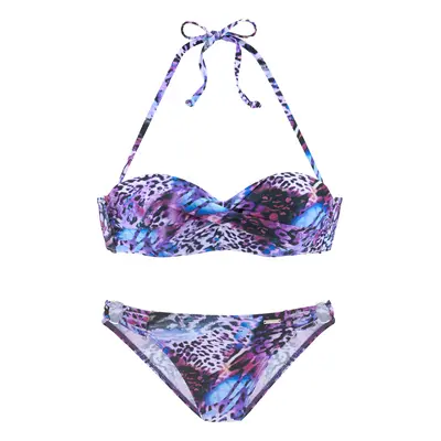 BRUNO BANANI Bikini szilva / orgona / fekete / fehér