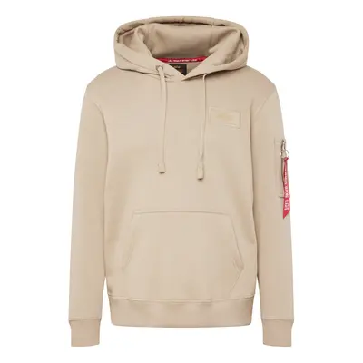 ALPHA INDUSTRIES Tréning póló homok / piros / fehér