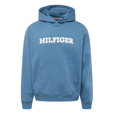 TOMMY HILFIGER Tréning póló opál / világosszürke / piros / fehér