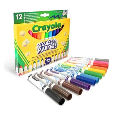 Crayola Kimosható, tompahegyű filctoll készlet, 12 db-os