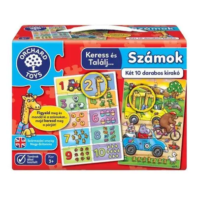 Keress és találj... Számok puzzle, 2x10 db-os