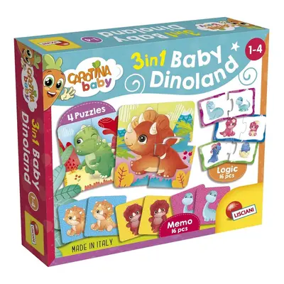 Carotina Baby - Dinoland 3 az 1-ben puzzle