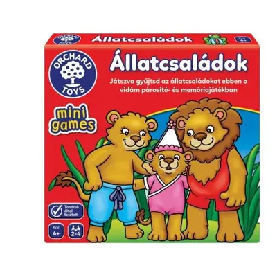 Állatcsaládok mini társasjáték