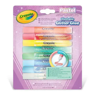 Crayola - Pasztell csillámos ragasztó 8 db-os